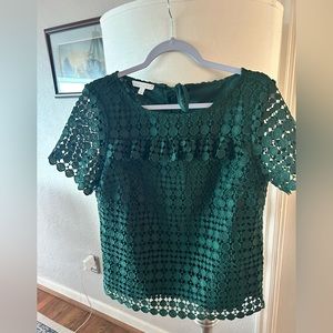 Talbots, dark green top, small